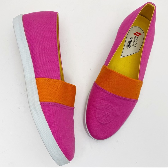 Easy Spirit Shoes Easy Spirit Pink Canvas Slip On Skimmer Sneaker Size 95b Poshmark
